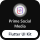 Prime Social Media Flutter App UI Kit - CodeCanyon Item for Sale