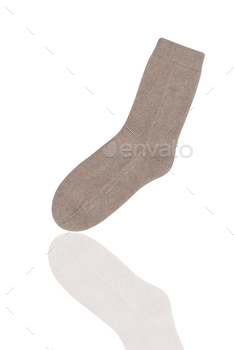 gray sock isolated on a white background
