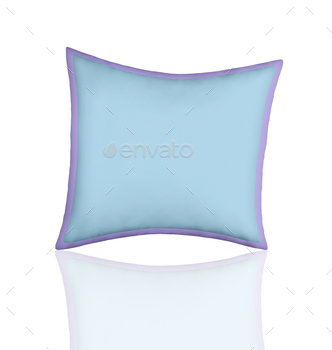 bright purple pillow isolated on white