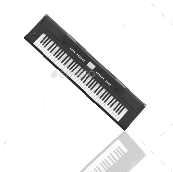 Dark Gray Synthesizer isolated