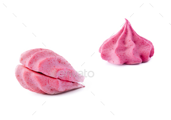 meringue pink on a white background