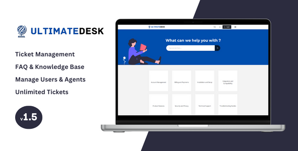 UltimateDesk - Support Ticket System with Knowledge Base & FAQ