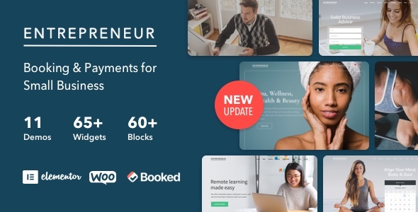 Entrepreneur - Booking for Small Businesses WordPress Theme