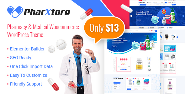 Pharxtore - Pharmacy & MedicalWoocommerceTheme