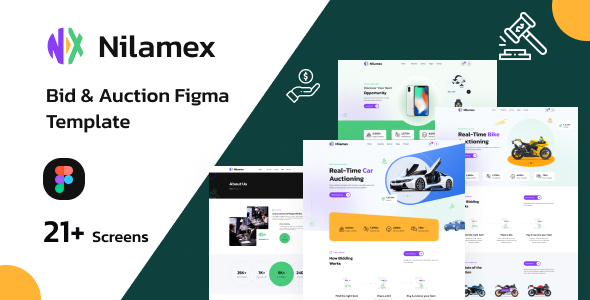 Nilamex - Online Bid & Auction Figma Template