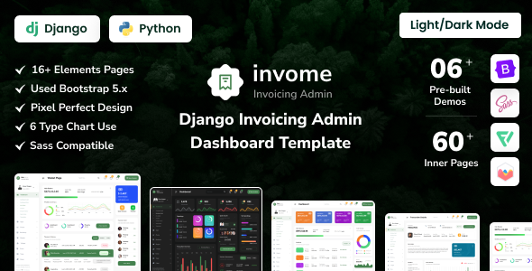 Invome - Django Invoicing Admin Dashboard Template