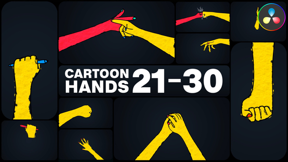 Cartoon Hands for DaVinci Resolve