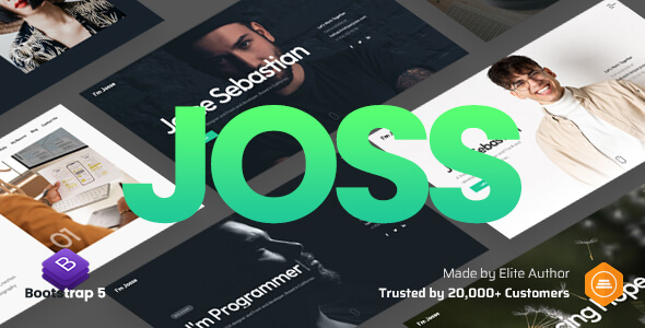 Joss - Personal Portfolio CV Resume One Page Template