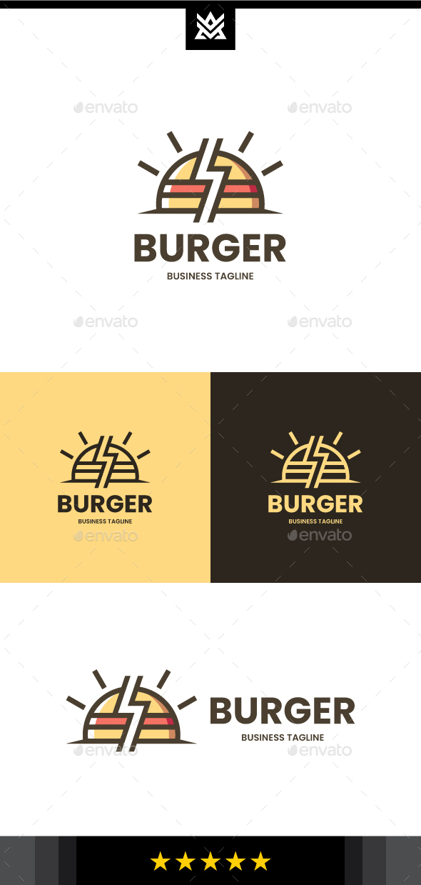 Flash Burger Logo Template