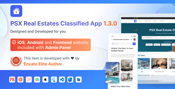 Classified For RealEstates | Classified App with Frontend and Admin Panel ( 1.3.0 )