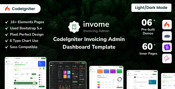 Invome - CodeIgniter Invoicing Admin Dashboard Template