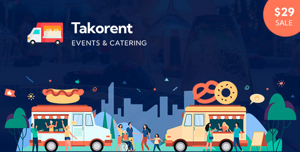 Takorent – Food Trucking Rental WordPress Theme
