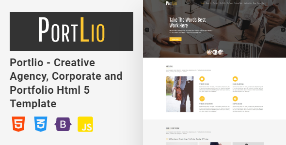 Portlio - Creative Agency, Corporate and Portfolio Html 5 Template