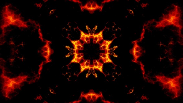 Abstract Fractal Flame Kaleidoscope Loop 4K 01
