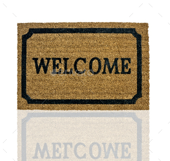 new welcome doormat isolated