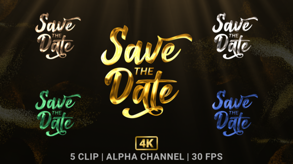 Save The Date Text Animation