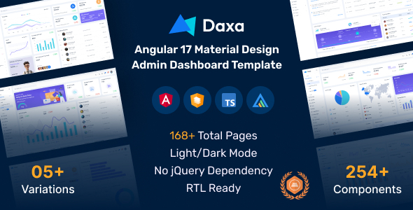 Daxa – Material Design Angular Admin Dashboard Template