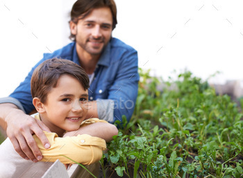 Tending to the plants together