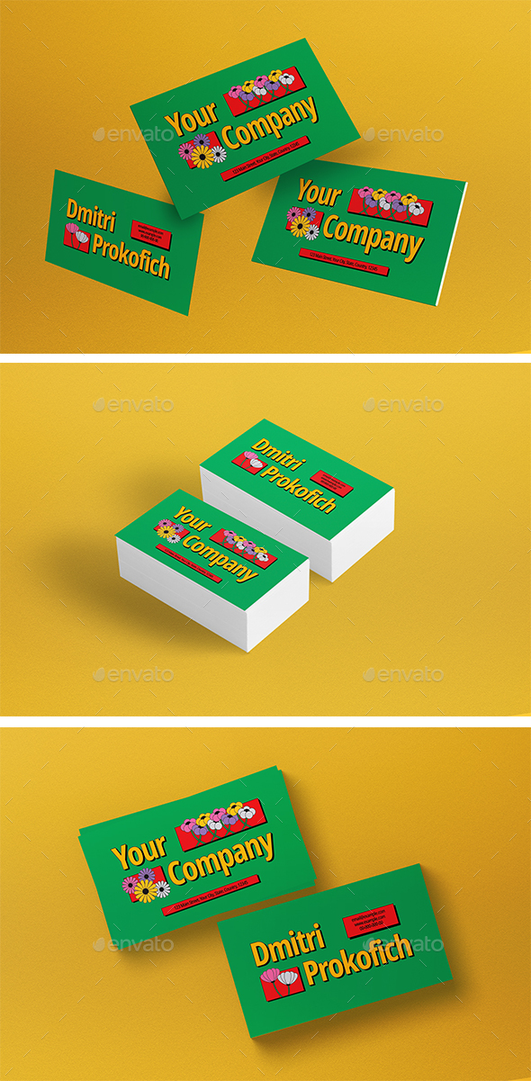 Green Floral Business Card
