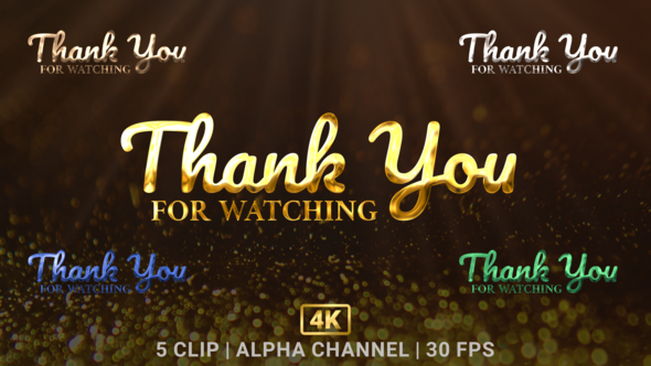 Thank You For Watching Text Animation alt