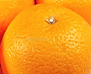 Ripe orange close-up background
