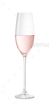 Rose wine glass