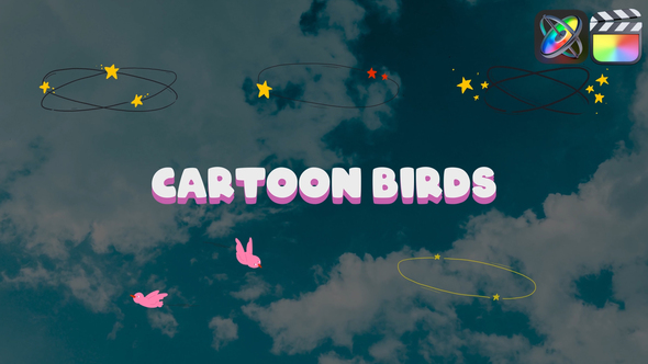 Circling Cartoon Birds for FCPX