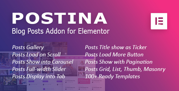 Postina: Ultimate Blog Posts Addon for Elementor WordPress Plugin