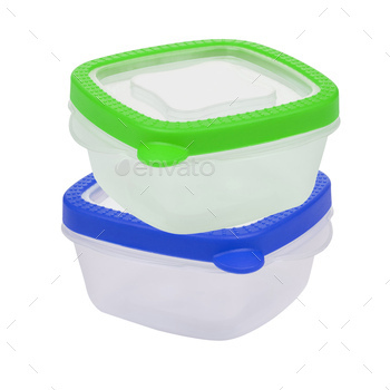 Empty food plastic containers