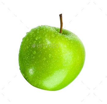 Green apple  isolated on white