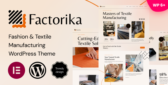 Factorika - Fashion & Textile ManufacturingTheme