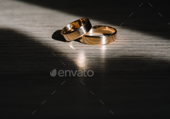 beautiful wedding rings in a good light