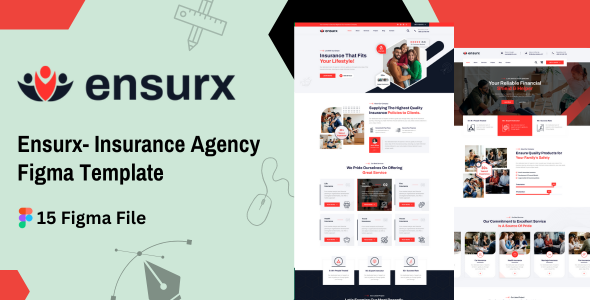 Ensurx - Insurance Agency Company Figma Template