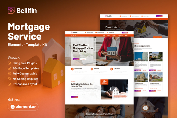 Bellifin - Mortgage Services Elementor Template Kit