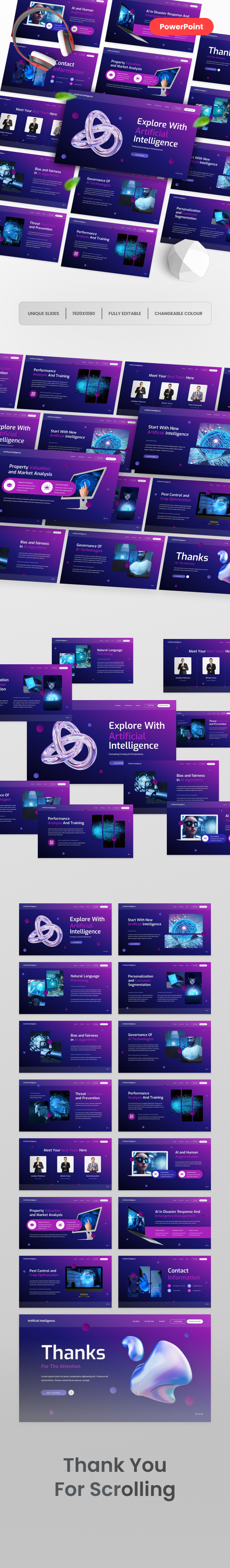 Modern Artificial Intelligence PowerPoint Template