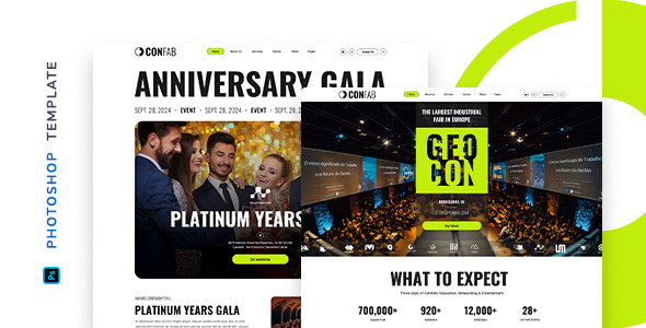 Confab – Event Agency Template for Adobe Photoshop