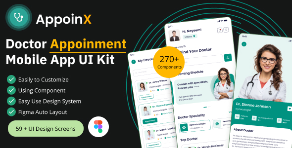 Appoinx - Doctor Appoinment Mobile App UI Kit