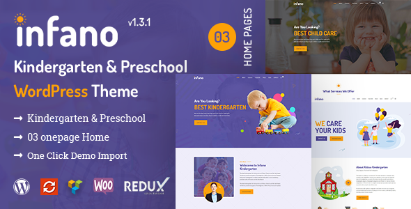 Infano - Kindergarten & Preschool WordPress Theme