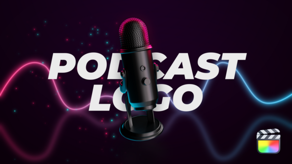 Podcast Microphone Logo Reveal