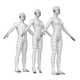 Natural Male and Female in A-Pose Base Mesh - 3DOcean Item for Sale