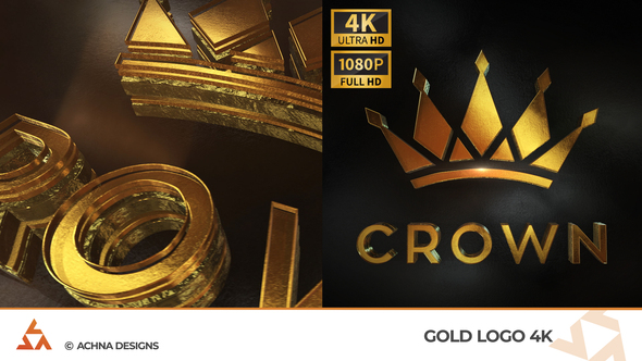 Gold Logo 4K alt