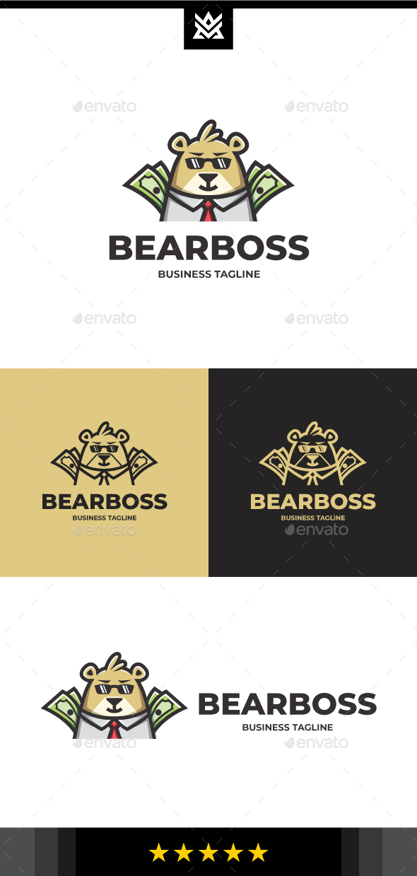 Bear Boss Logo Template