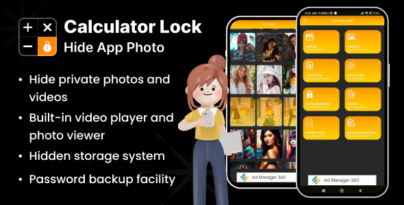 Calculator Lock Hide App Photo - App Vault - Photo Videos Hide App - App Lock