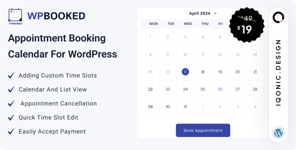 WPBooked - Appointment Booking Calendar for 