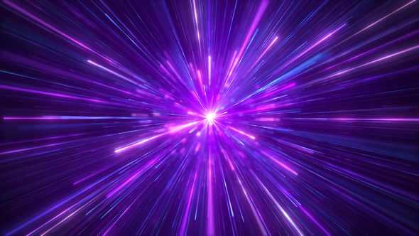 Purple Space Particle Lines