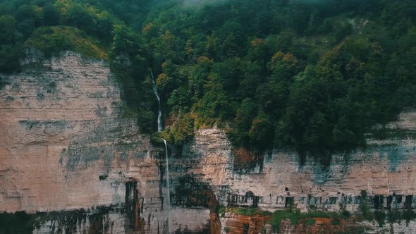 Kinchxa Waterfall in Country Georgia