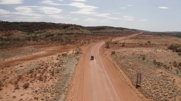 Aerial view of x in the outback