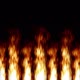 Burning Fire. Bonfire, Fireplace. Close-up of a Flame Burning on a Black Background, Flame Burning - VideoHive Item for Sale