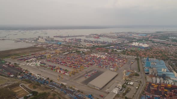 Cargo and Passenger Seaport in Surabaya Java Indonesia