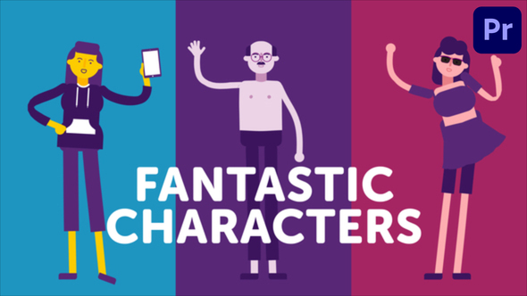 Fantastic Characters for Explainer Animations for Premiere Pro